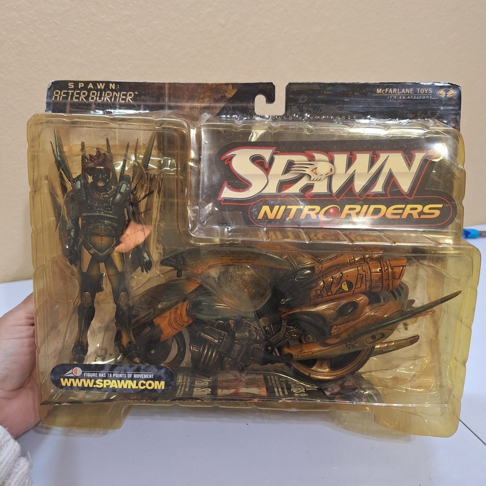1999 McFarlane Toys Spawn Nitro Riders Afterburner Motorcycle Figure Sealed‎